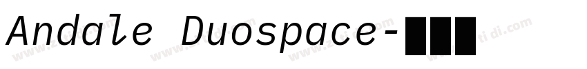 Andale Duospace字体转换
